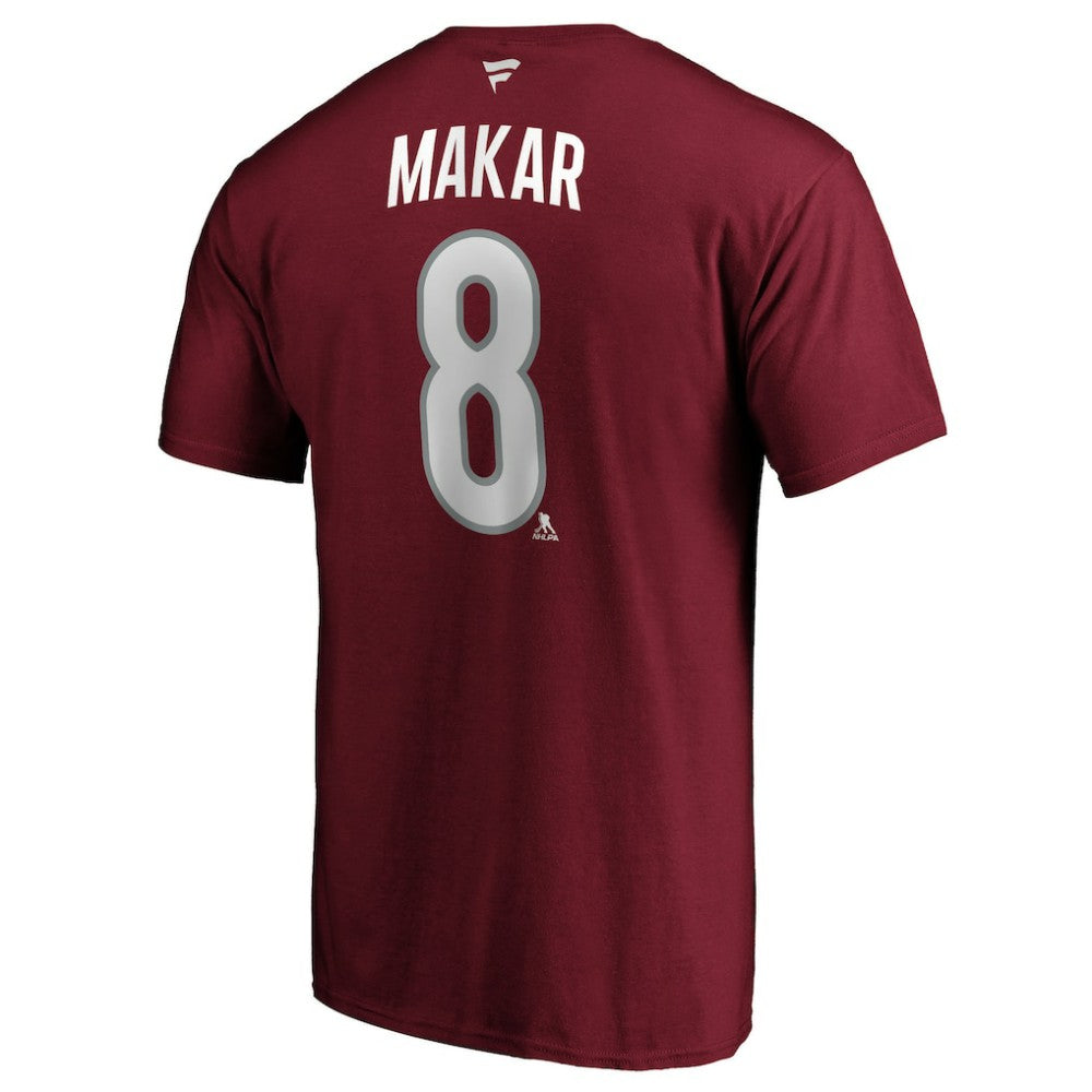 NHL Cale Makar Colorado Avalanche Fanatics Authentic Stack Player Name & Number T-Shirt - Burgundy