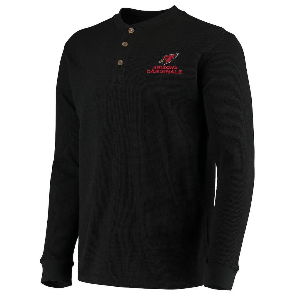 Arizona Cardinals Dunbrooke Logo Maverick Thermal Henley Long Sleeve T-Shirt Black