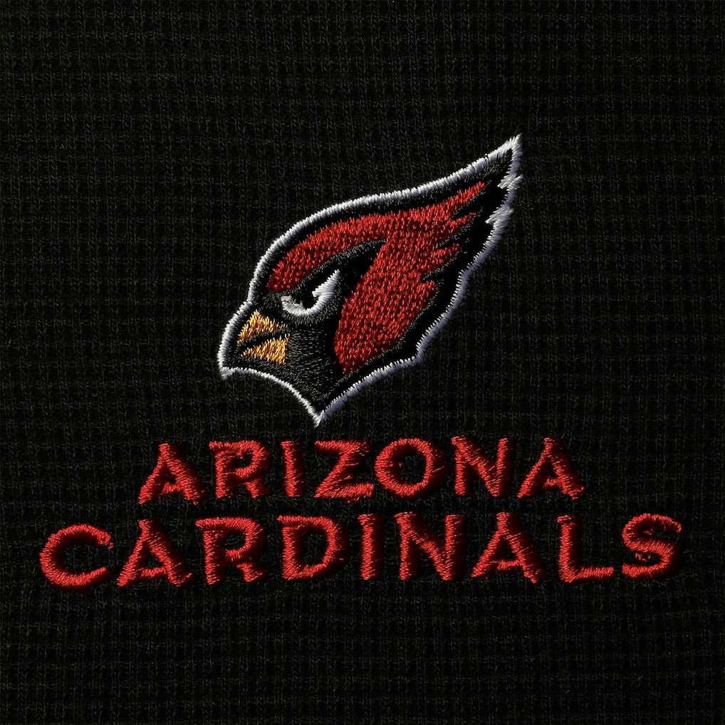 Arizona Cardinals Dunbrooke Logo Maverick Thermal Henley Long Sleeve T-Shirt Black