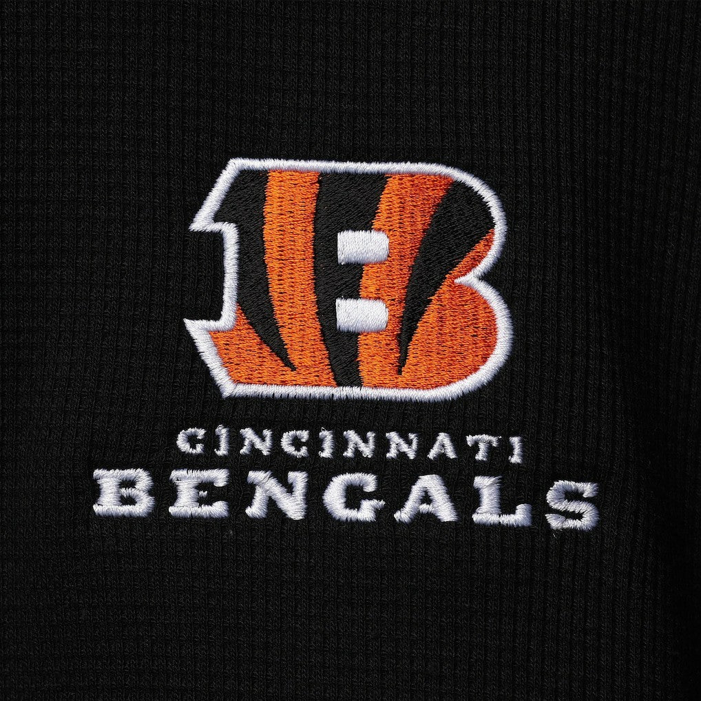 Cincinnati Bengals Dunbrooke Logo Maverick Thermal Henley Long Sleeve T-Shirt Black