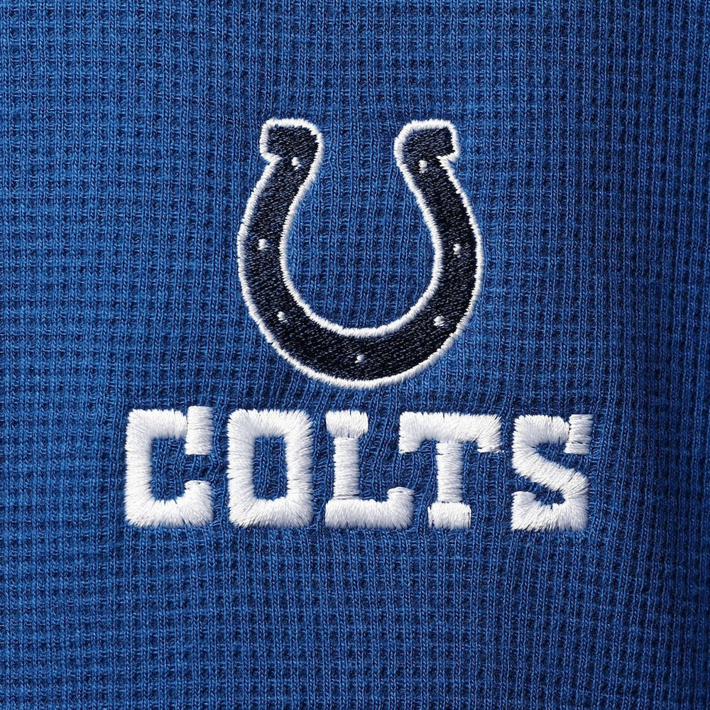 Indianapolis Colts Dunbrooke Logo Maverick Thermal Henley Long Sleeve T-Shirt Royal