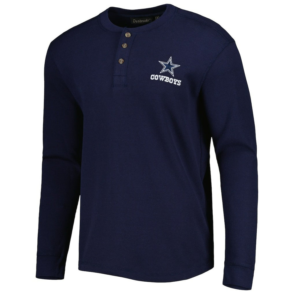 Dallas Cowboys Maverick Thermal Henley Long Sleeve T-Shirt Navy