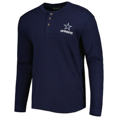 Dallas Cowboys Maverick Thermal Henley Long Sleeve T-Shirt Navy