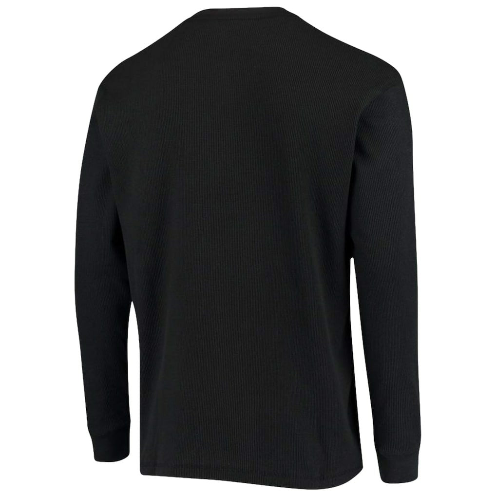 Atlanta Falcons Dunbrooke Logo Maverick Thermal Henley Long Sleeve T-Shirt Black