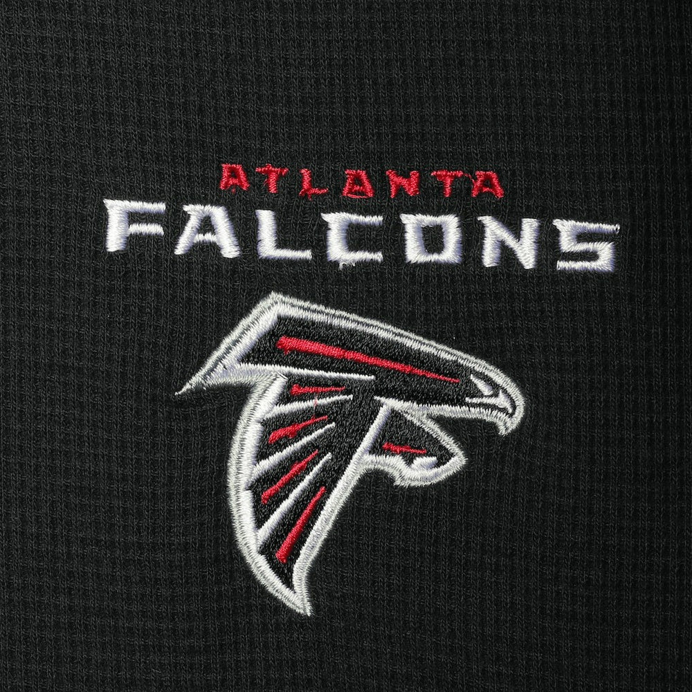 Atlanta Falcons Dunbrooke Logo Maverick Thermal Henley Long Sleeve T-Shirt Black