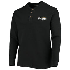 Jacksonville Jaguars Dunbrooke Logo Maverick Thermal Henley Long Sleeve T-Shirt Black