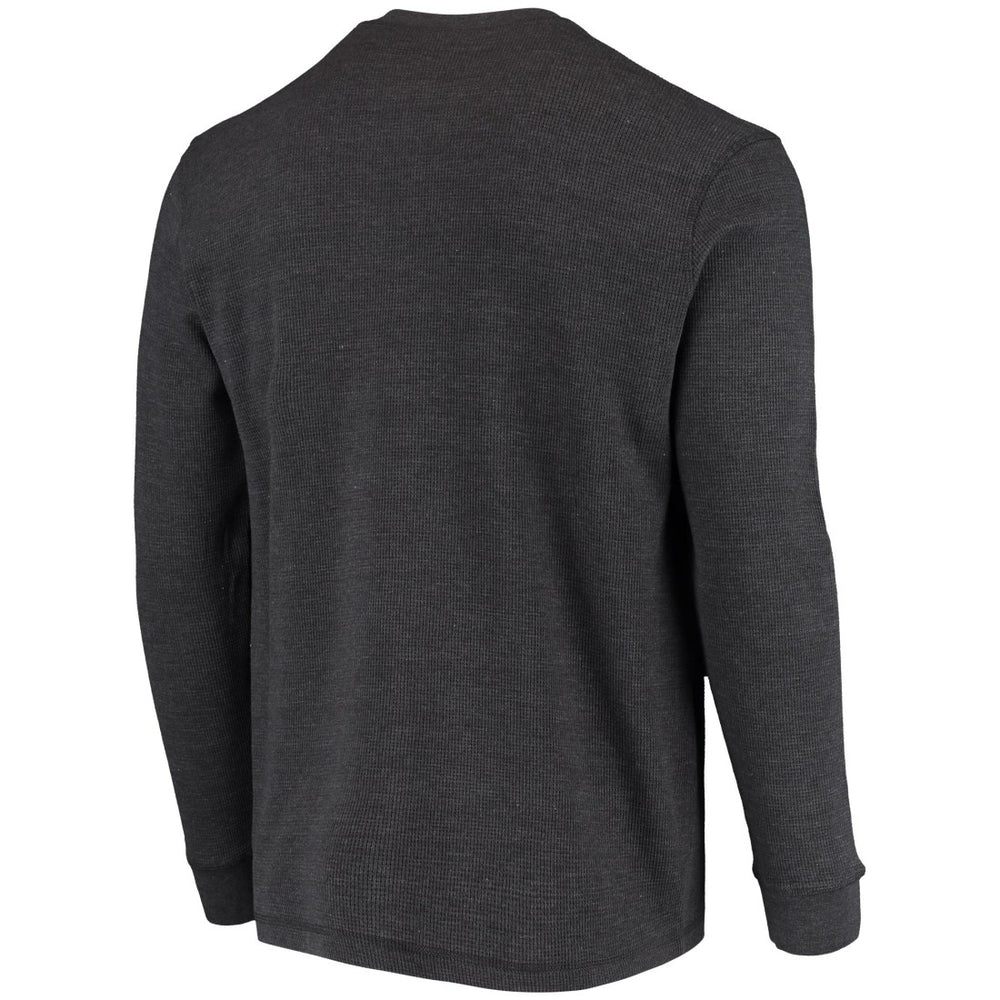 Detroit Lions Dunbrooke Logo Maverick Thermal Henley Long Sleeve T-Shirt Charcoal