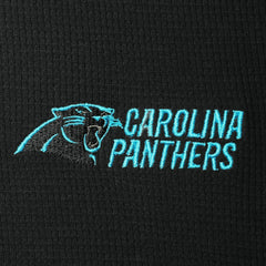 Carolina Panthers Dunbrooke Logo Maverick Thermal Henley Long Sleeve T-Shirt Black