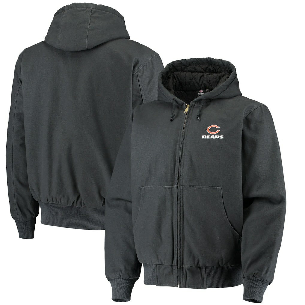 Chicago Bears Dunbrooke Dakota Cotton Canvas Hooded Jacket Navy