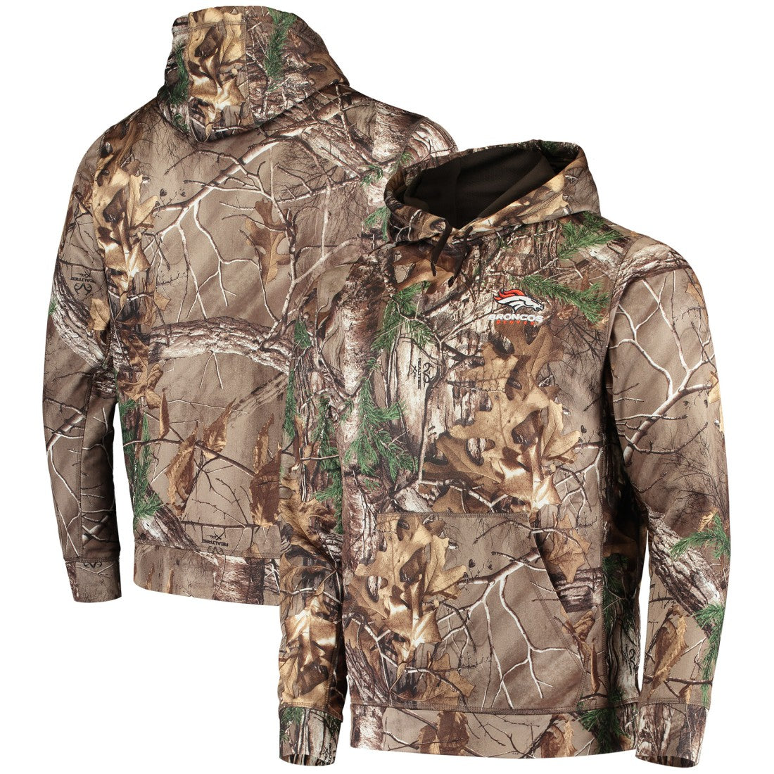 Denver Broncos Dunbrooke Circle Champion Tech Fleece Pullover Hoodie Realtree Camo
