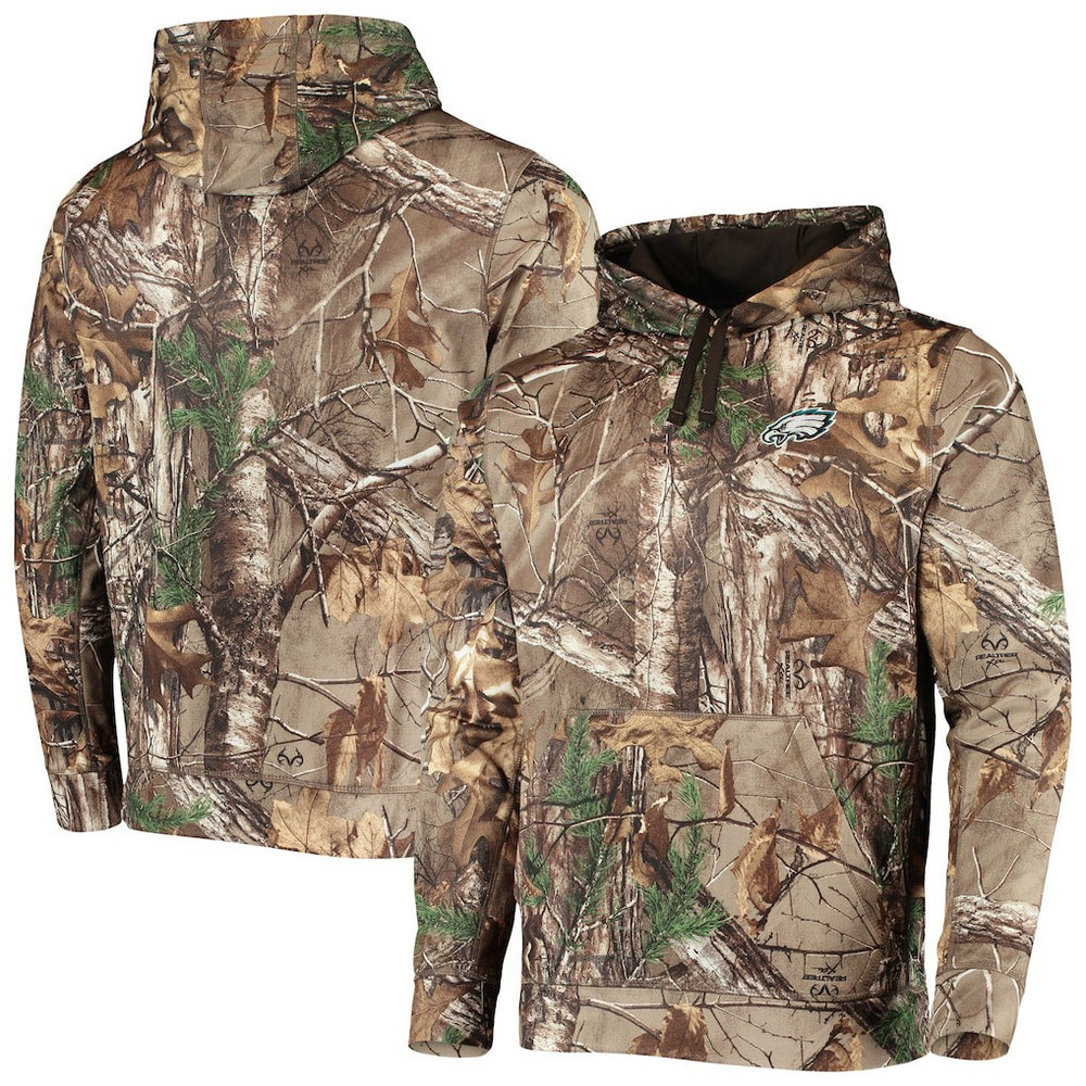 Philadelphia Eagles Dunbrooke Circle Champion Tech Fleece Pullover Hoodie Realtree Camo