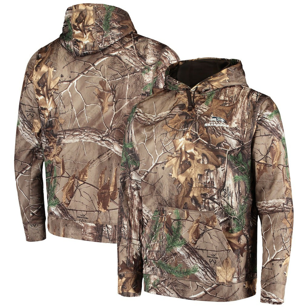 Seattle Seahawks Dunbrooke Circle Champion Tech Fleece Pullover Hoodie Realtree Camo