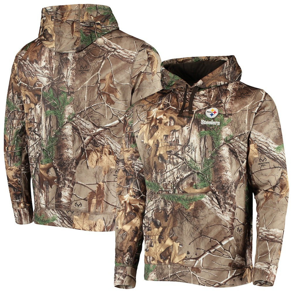 Pittsburgh Steelers Dunbrooke Circle Champion Tech Fleece Pullover Hoodie Realtree Camo