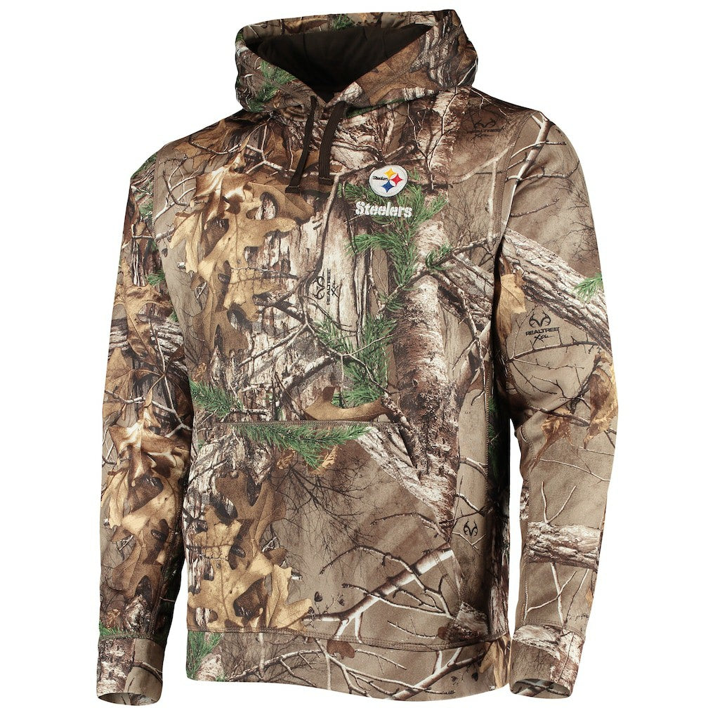Pittsburgh Steelers Dunbrooke Circle Champion Tech Fleece Pullover Hoodie Realtree Camo