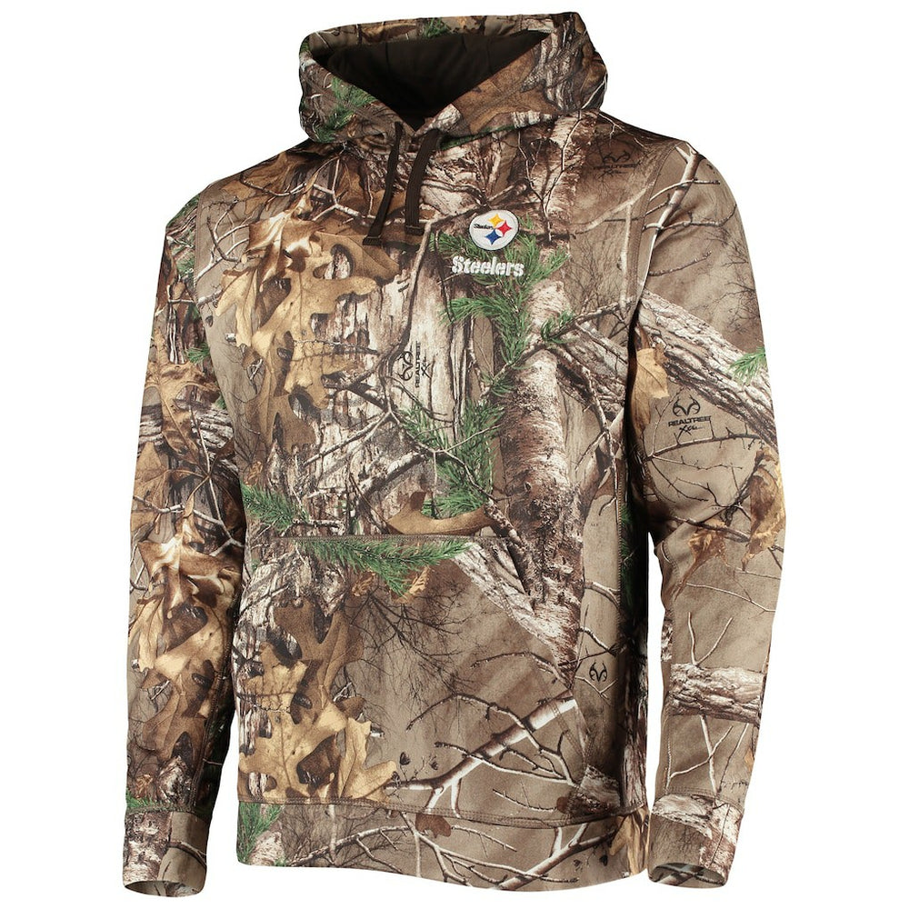 Pittsburgh Steelers Dunbrooke Circle Champion Tech Fleece Pullover Hoodie Realtree Camo