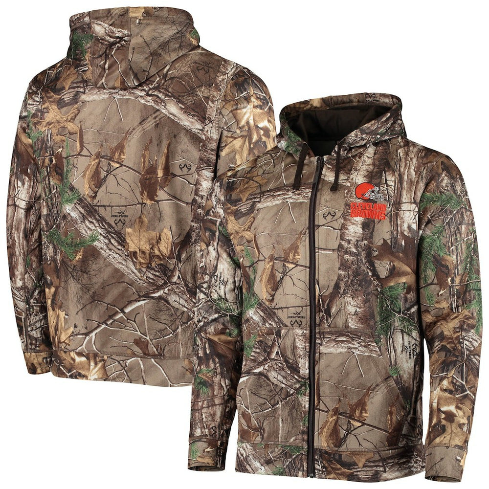 Cleveland Browns Dunbrooke Trophy Tech Fleece Full-Zip Hoodie Realtree Camo