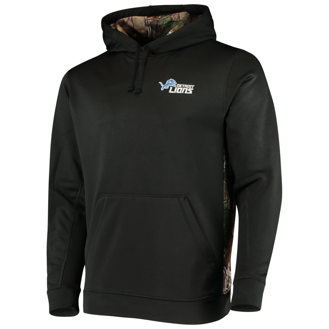 Detroit Lions Dunbrooke Logo Ranger Pullover Hoodie Black/Realtree Camo