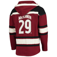 NHL Nathan MacKinnon Colorado Avalanche '47 Player Name & Number Lacer Pullover Hoodie - Burgundy