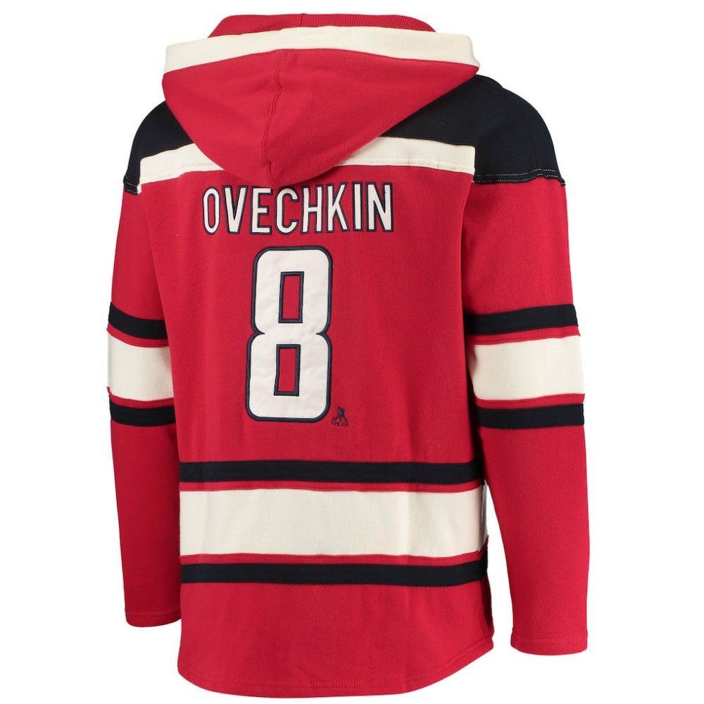 NHL Alexander Ovechkin Washington Capitals '47 Player Name & Number Lacer Pullover Hoodie - Red