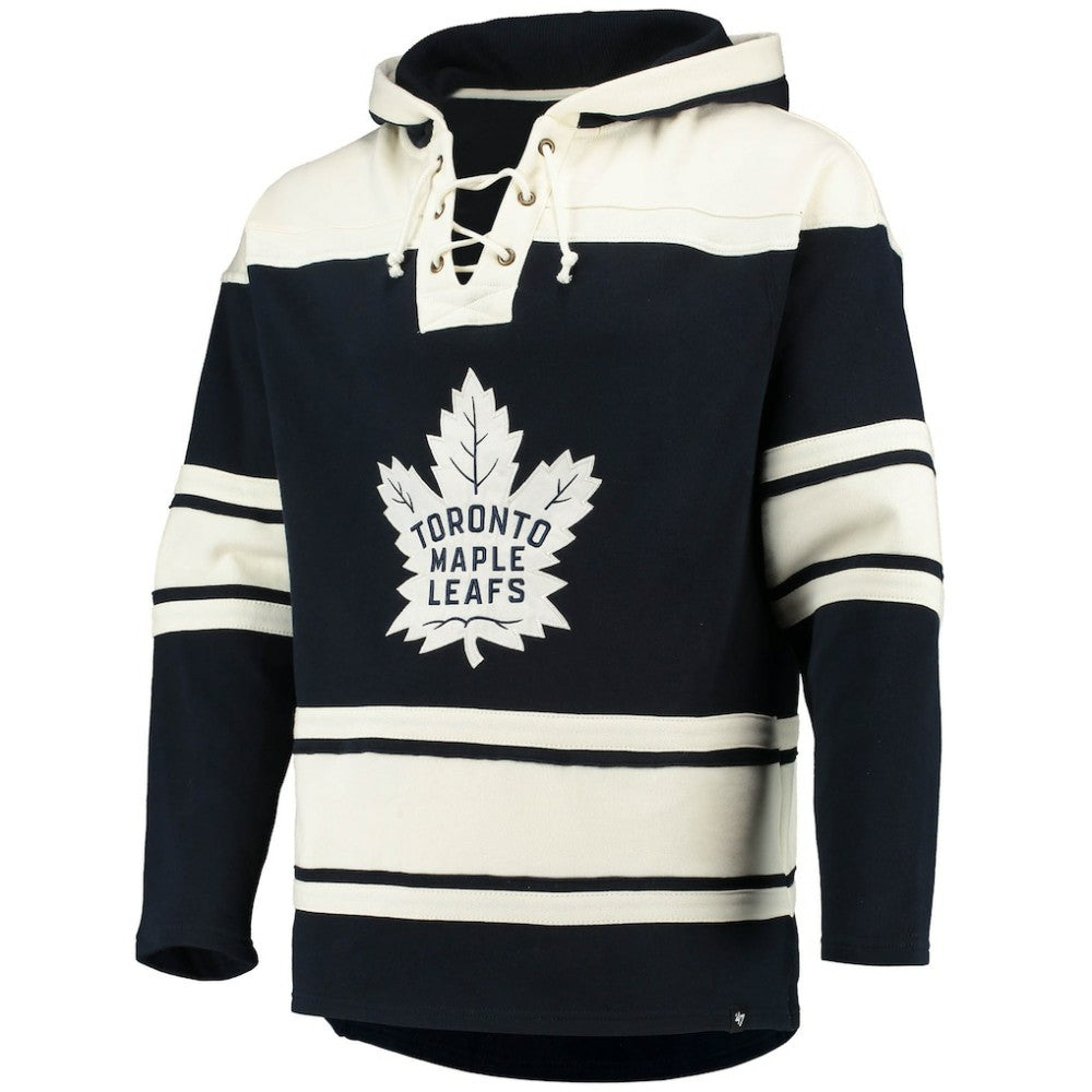 NHL Auston Matthews Toronto Maple Leafs '47 Player Name & Number Lacer Pullover Hoodie - Blue