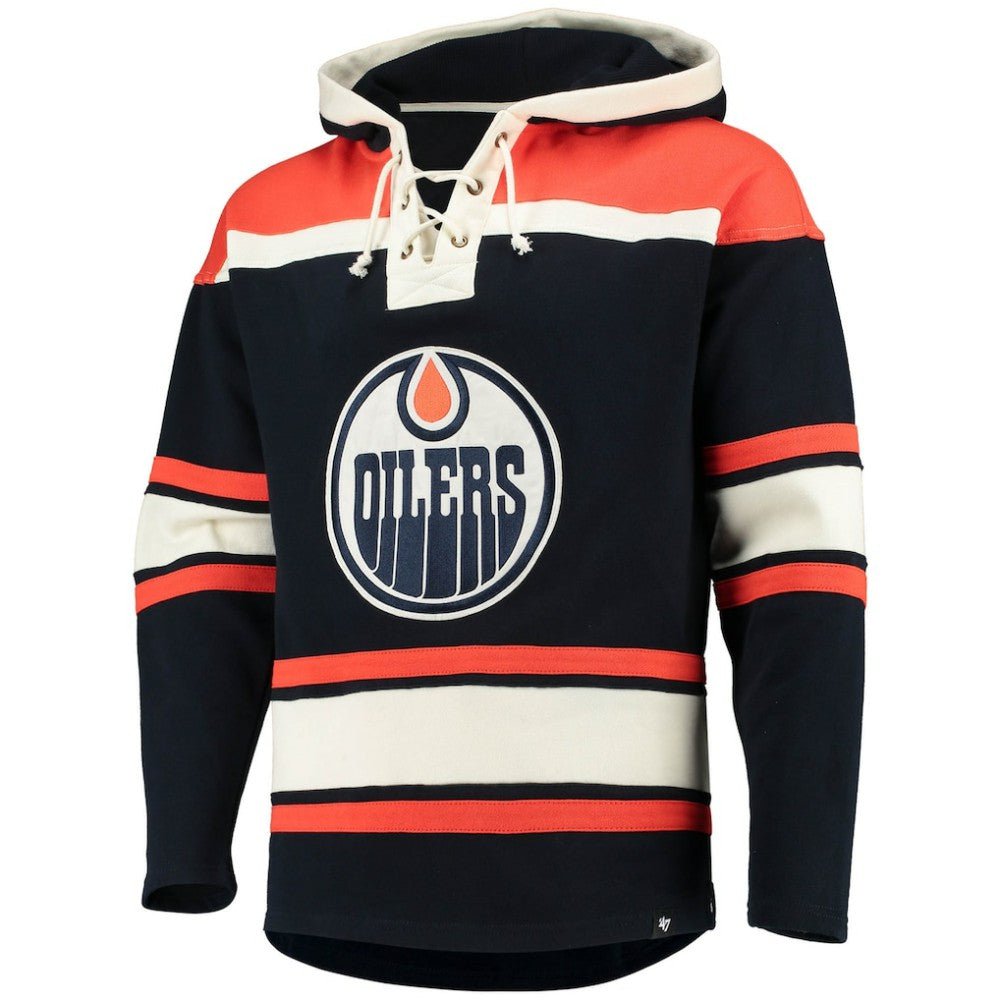NHL Connor McDavid Edmonton Oilers '47 Player Name & Number Lacer Pullover Hoodie - Navy