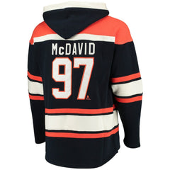 NHL Connor McDavid Edmonton Oilers '47 Player Name & Number Lacer Pullover Hoodie - Navy