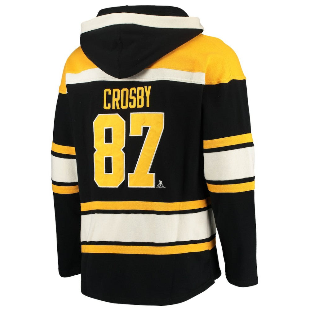 NHL Sidney Crosby Pittsburgh Penguins '47 Player Name & Number Lacer Pullover Hoodie - Black