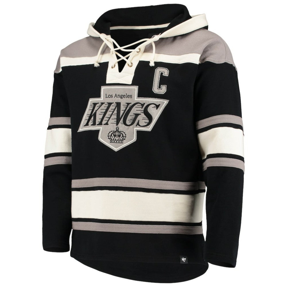 NHL Wayne Gretzky Los Angeles Kings '47 Retired Player Name & Number Lacer Pullover Hoodie - Black