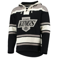 NHL Luc Robitaille Los Angeles Kings '47 Retired Player Name & Number Lacer Pullover Hoodie - Black
