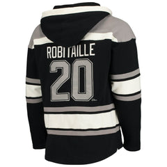 NHL Luc Robitaille Los Angeles Kings '47 Retired Player Name & Number Lacer Pullover Hoodie - Black