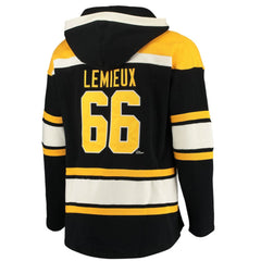 NHL Mario Lemieux Pittsburgh Penguins '47 Retired Player Name & Number Lacer Pullover Hoodie - Black