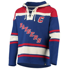 NHL Wayne Gretzky New York Rangers '47 Retired Player Name & Number Lacer Pullover Hoodie - Blue
