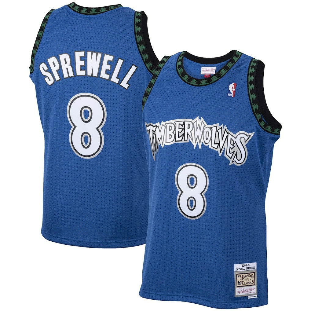 Latrell Sprewell Minnesota Timberwolves 2003/04 Hardwood Classics Swingman Jersey Blue