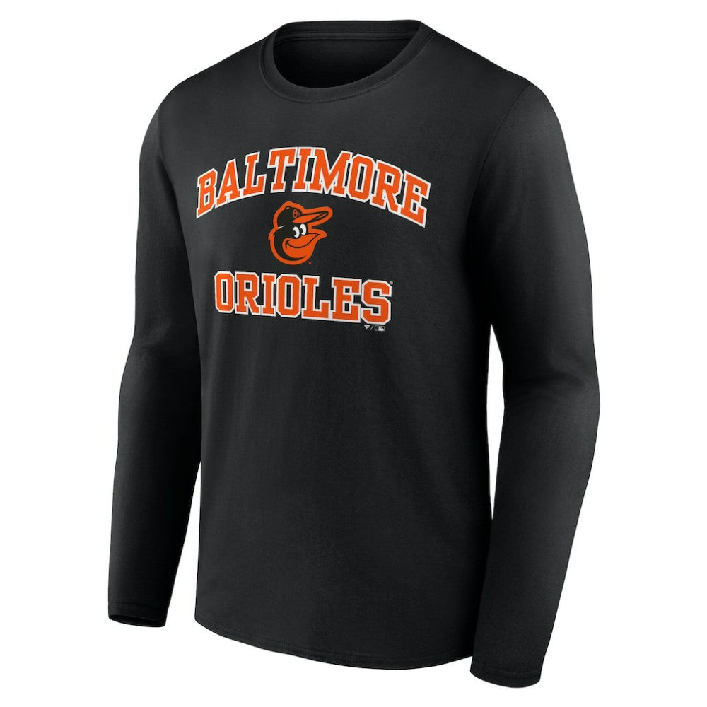 Men's Black Baltimore Orioles Team Heart & Soul Long Sleeve T-Shirt T-shirts