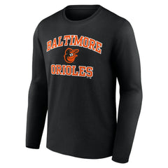 Men's Black Baltimore Orioles Team Heart & Soul Long Sleeve T-Shirt T-shirts