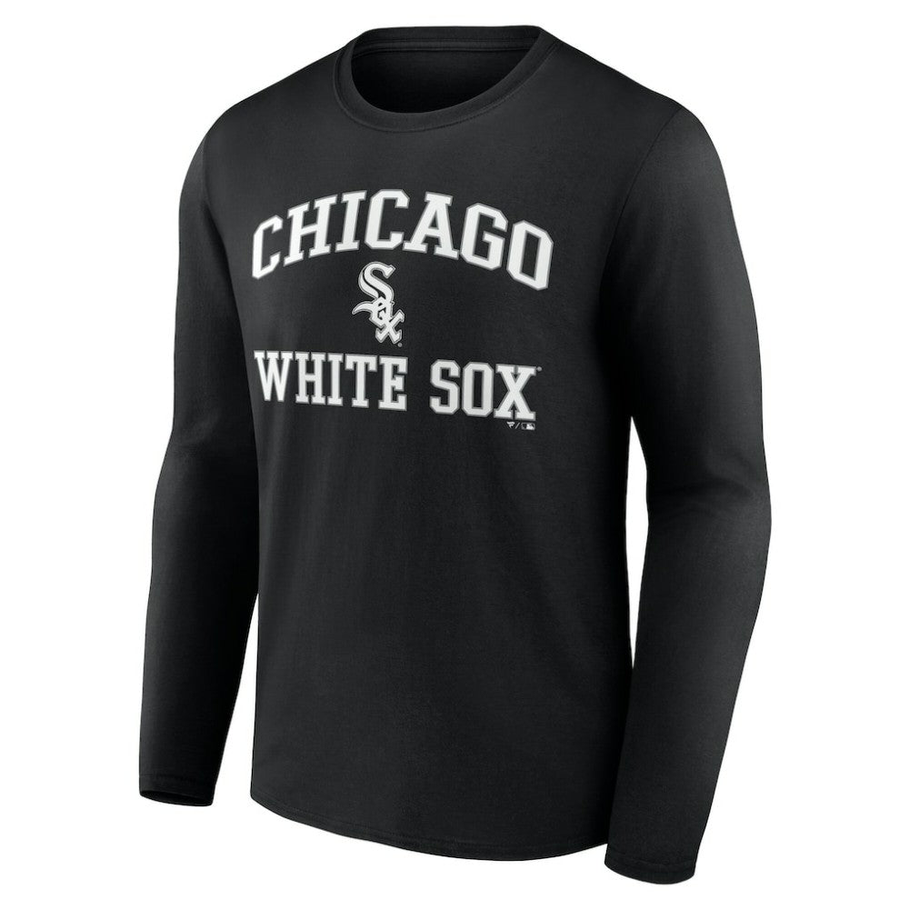 Men's Black Chicago White Sox Team Heart & Soul Long Sleeve T-Shirt T-shirts