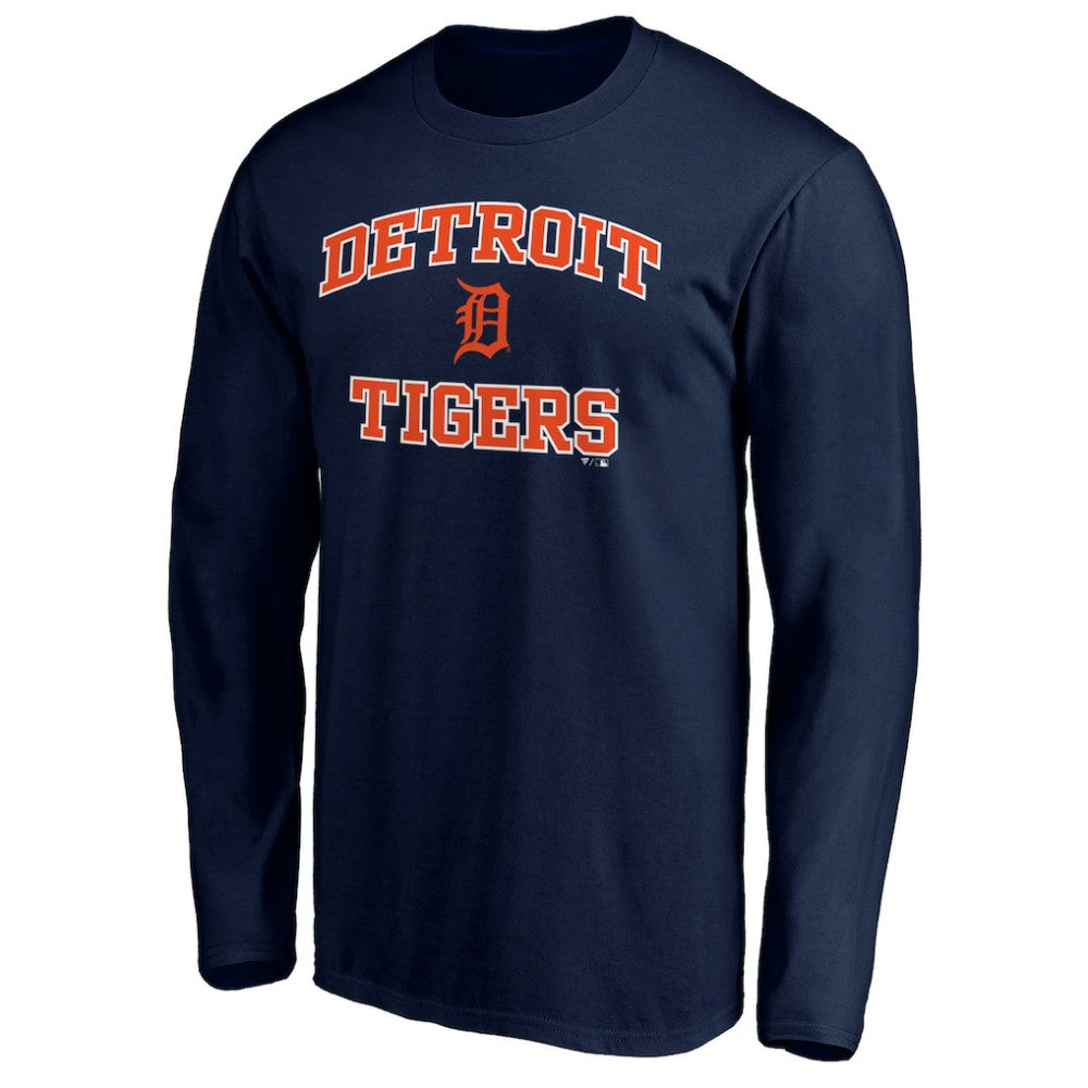 Men's Navy Detroit Tigers Team Heart & Soul Long Sleeve T-Shirt T-shirts