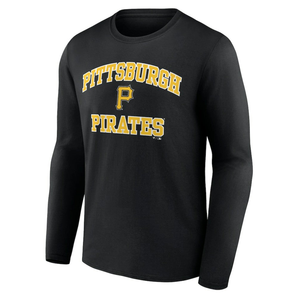 Men's Black Pittsburgh Pirates Team Heart & Soul Long Sleeve T-Shirt T-shirts