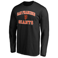 Men's Black San Francisco Giants Team Heart & Soul Long Sleeve T-Shirt T-shirts