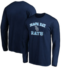 Men's Navy Tampa Bay Rays Team Heart & Soul Long Sleeve T-Shirt T-shirts