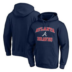 Atlanta Braves Heart & Soul Pullover Hoodie - Navy Hoodies