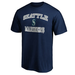 Seattle Mariners Fanatics MTO Label Heart & Soul T-Shirt - Navy T-shirts