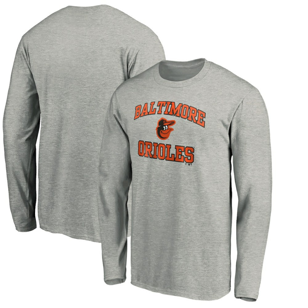 Baltimore Orioles Team Heart & Soul Long Sleeve T-Shirt - Heathered Gray T-shirts