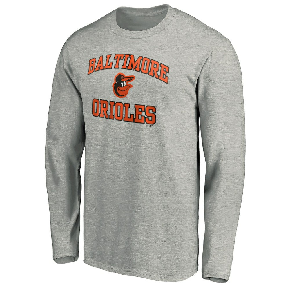 Baltimore Orioles Team Heart & Soul Long Sleeve T-Shirt - Heathered Gray T-shirts