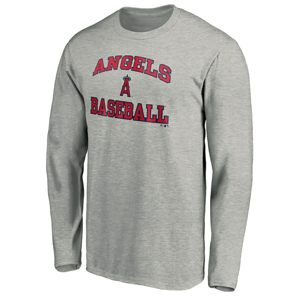Los Angeles Angels Team Heart & Soul Long Sleeve T-Shirt - Heathered Gray T-shirts