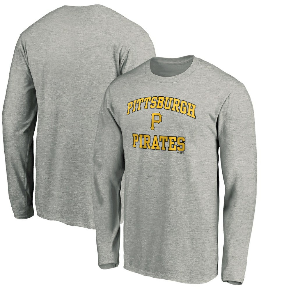 Pittsburgh Pirates Team Heart & Soul Long Sleeve T-Shirt - Heathered Gray T-shirts