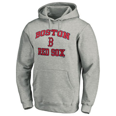 Boston Red Sox Fanatics MTO Label Heart & Soul Pullover Hoodie - Heather Gray Hoodies