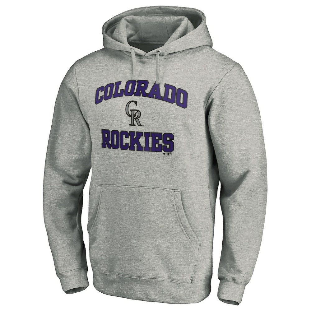 Colorado Rockies Fanatics MTO Label Heart & Soul Pullover Hoodie - Heather Gray Hoodies