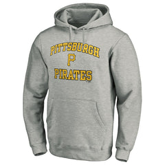 Pittsburgh Pirates Fanatics MTO Label Heart & Soul Pullover Hoodie - Heather Gray Hoodies