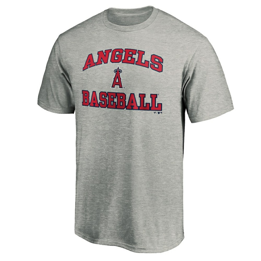 Los Angeles Angels Fanatics MTO Label Heart & Soul T-Shirt - Heather Gray T-shirts